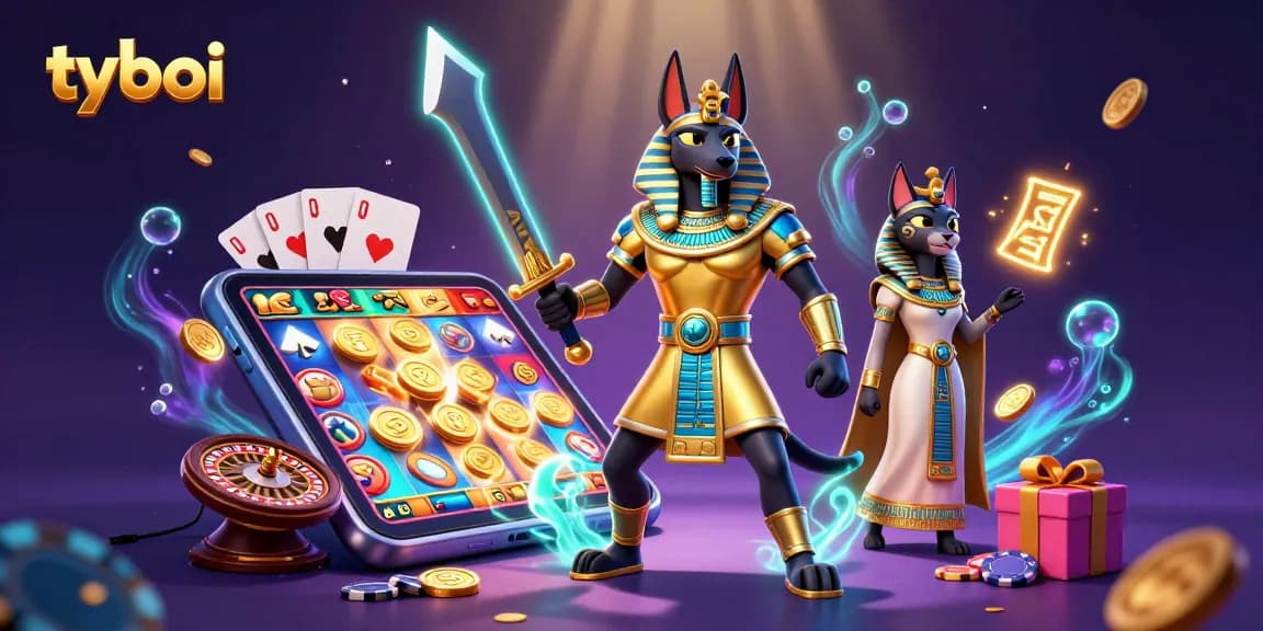 Engage in thrilling gaming adventures with Tyboi's vibrant slot games and dynamic characters.