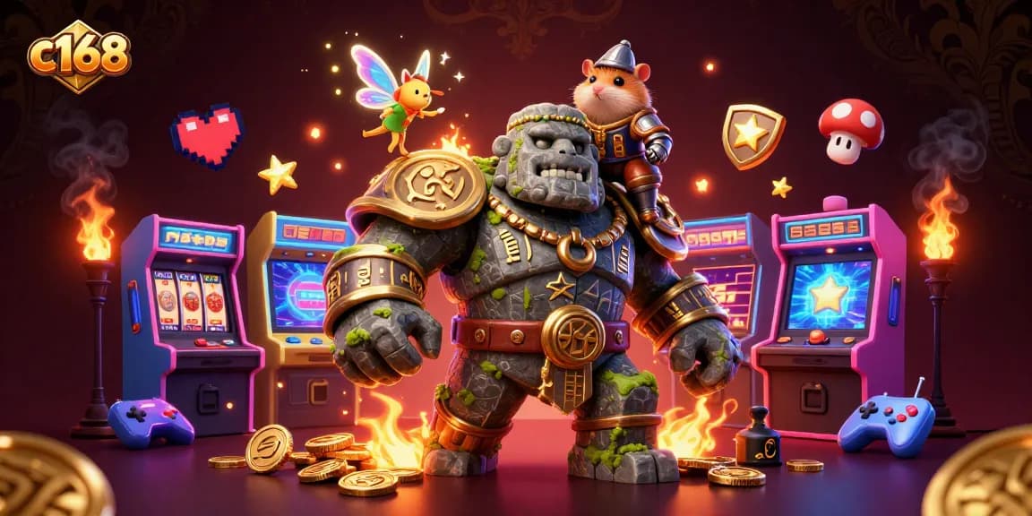 Win big at c168 with a captivating casino scene featuring enchanting characters and vibrant gaming elements.