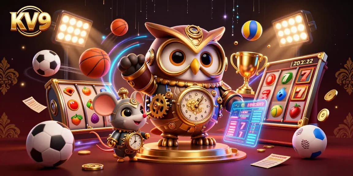 Engage with the thrilling gaming universe of KV9, showcasing captivating slot games and dynamic action.