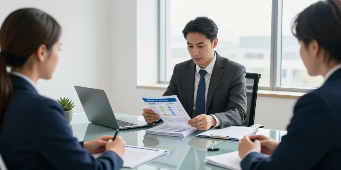 Discussing if merchant cash advances are expensive in a financial consulting office.