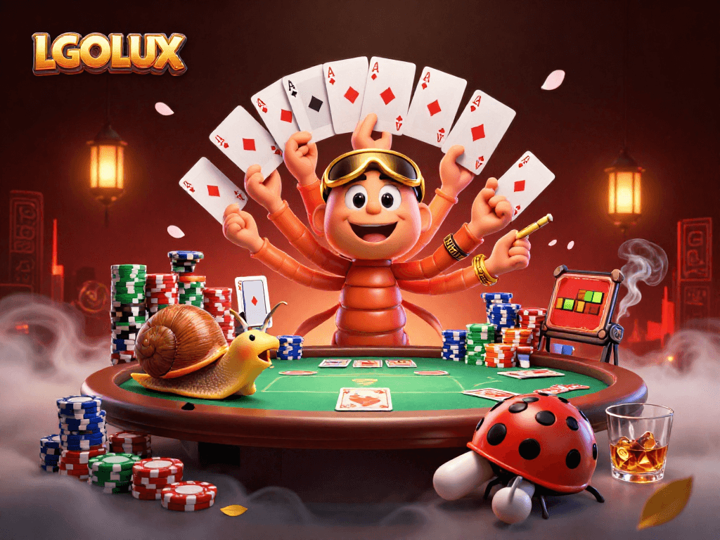 Experience thrilling gaming with LGOLUX as a millipede dealer and high-roller characters at the casino.