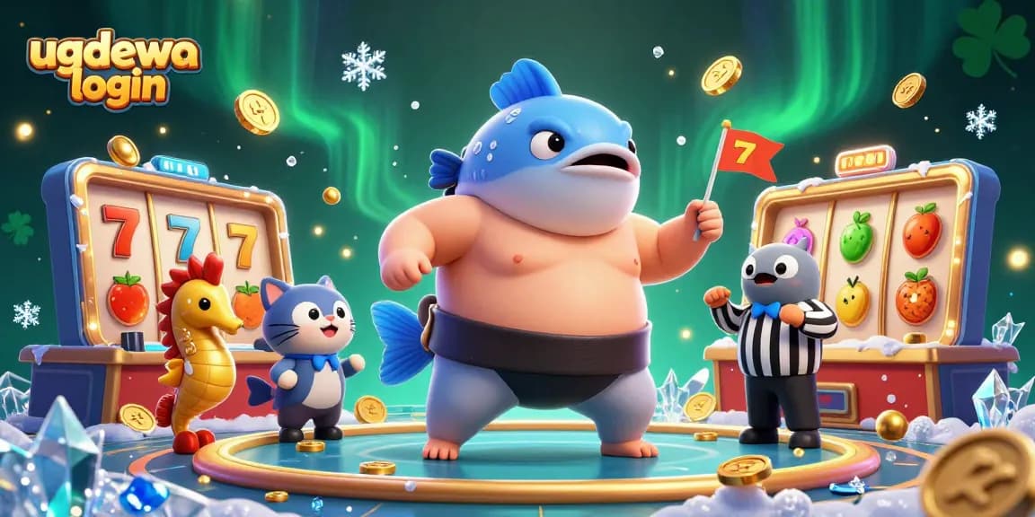 Experience the excitement of ugdewa login in this vibrant and dynamic underwater casino illustration.