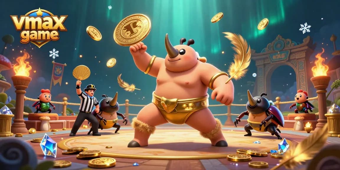 Experience the thrill of vmax game with a vibrant, dynamic casino theme showcasing beetle champions and excitement.
