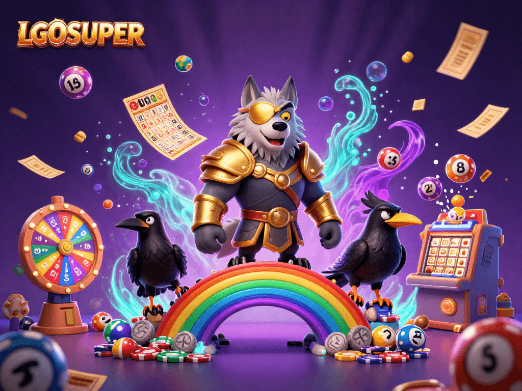 Experience the excitement of LGOSUPER with dynamic lottery elements and vibrant casino themes.