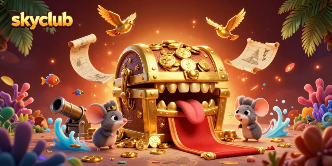 Experience the excitement of skyclub as adventurer mice chase underwater treasures and game cannon delights.