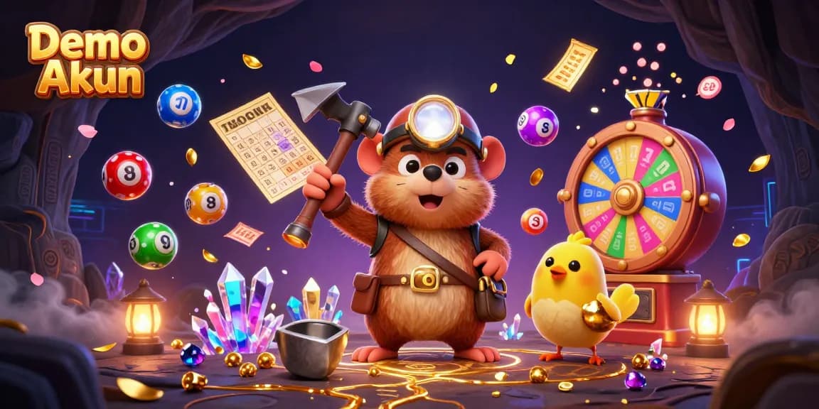 Experience iconic gaming with Demo Akun: engaging 3D characters, vibrant lottery elements, and thrilling action.