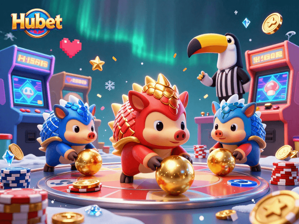 Experience high-stakes gambling fun with Hubet’s vibrant casino scene featuring competitive pangolins.