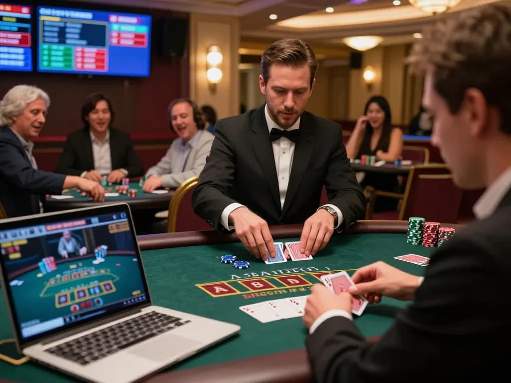 Players engage in an intense blackjack game at RR88 online casino, highlighting strategic gameplay and live dealer interaction.