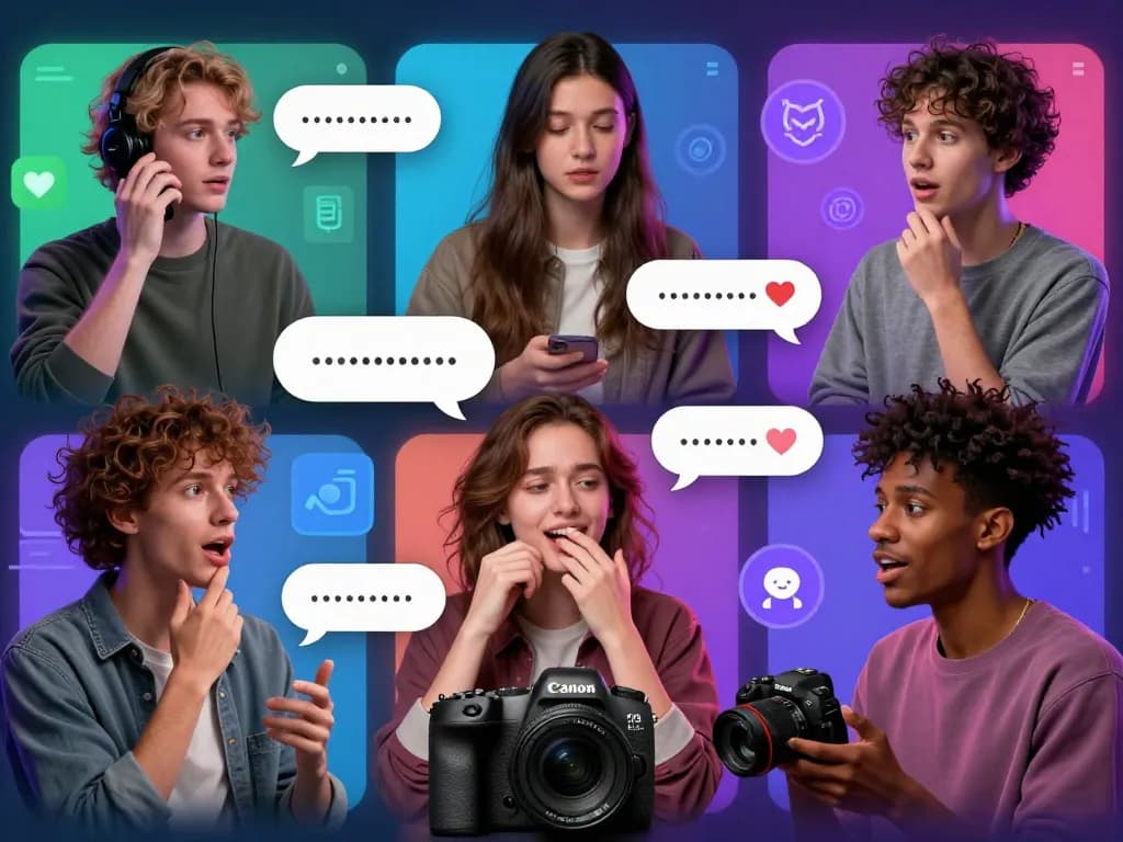 Engaging ai porn chat featuring diverse characters in intimate conversations, showcasing emotional expressions and playful interactions.
