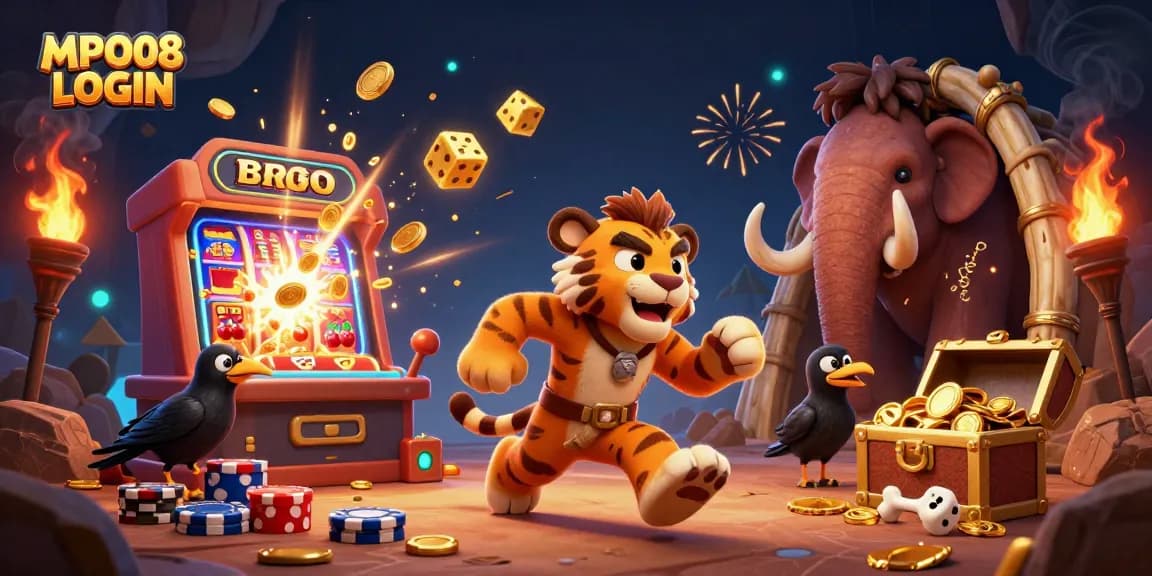 Experience dynamic gameplay with MPO08 LOGIN and interactive slot machines in a rich casino scene.