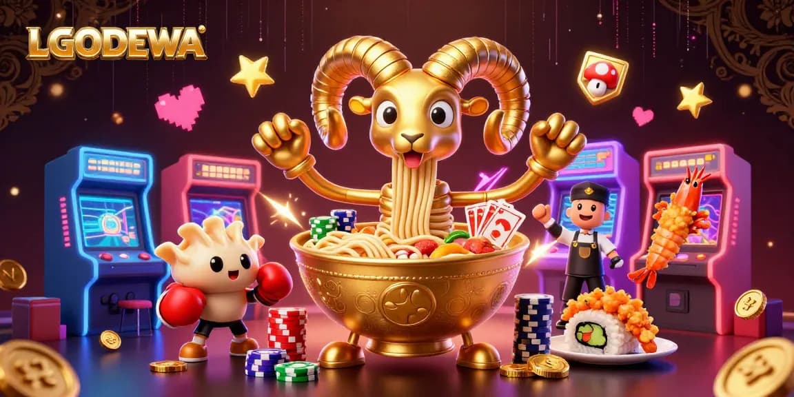 Experience max wins with LGODEWA's vibrant 3D casino scene filled with excitement and energy.