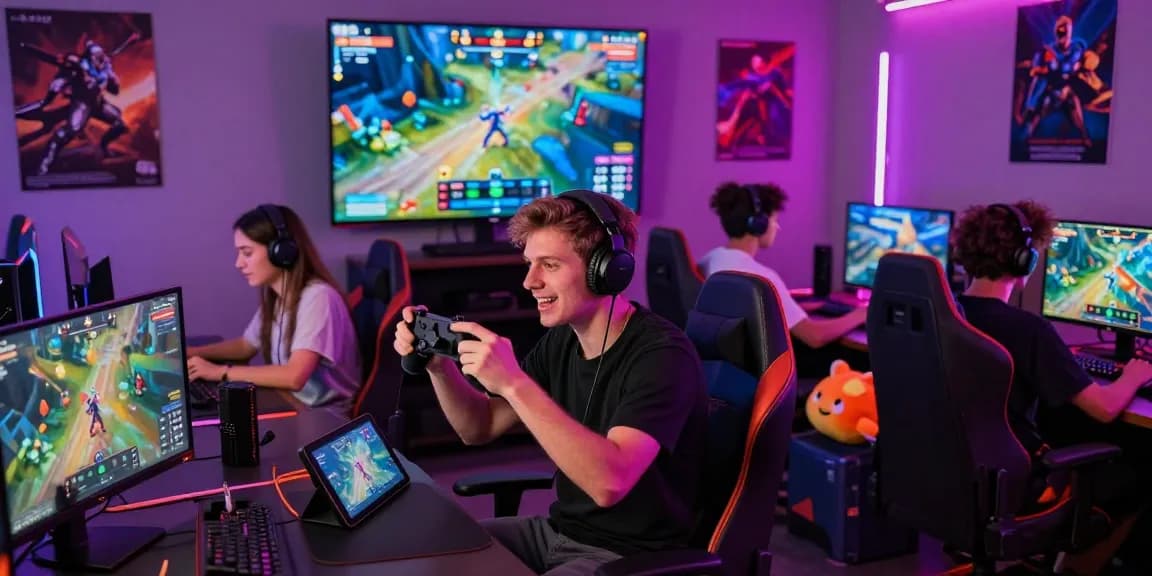 Engaged players enjoying immersive gaming experience at XX88, showcasing vibrant environment and competition.