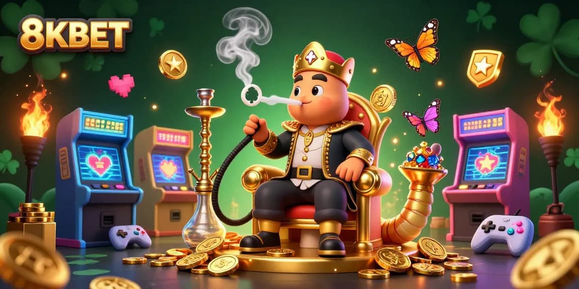 Experience thrilling gambling excitement at 8KBET with vibrant casino elements and engaging visuals.