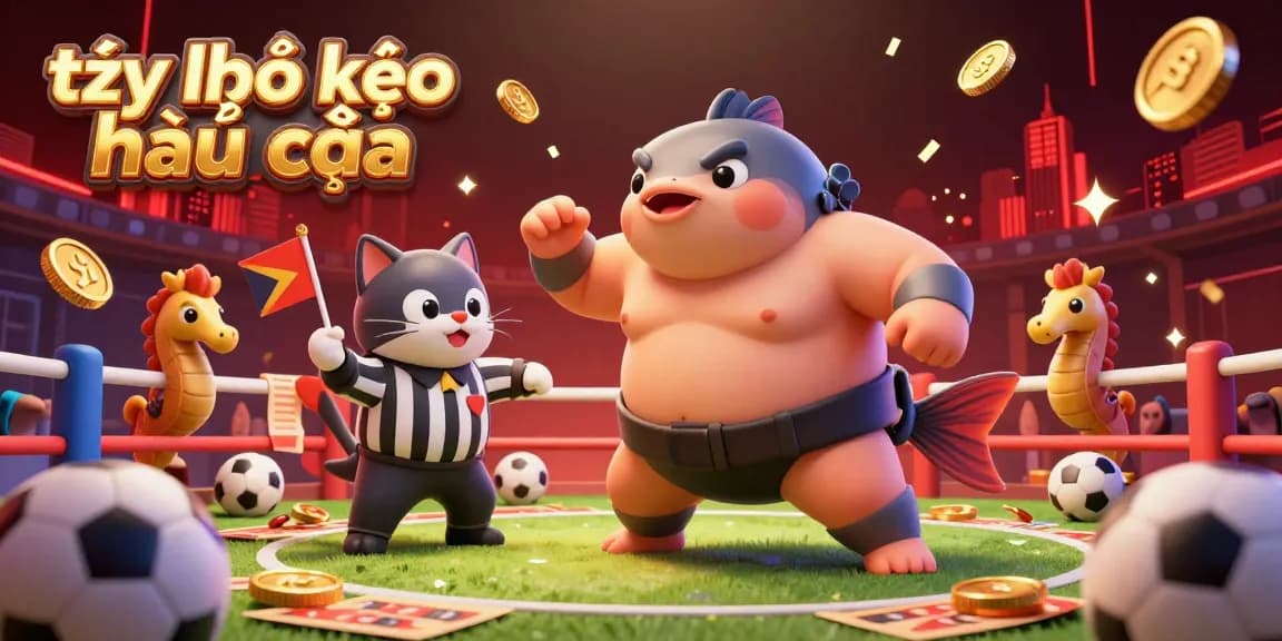 Experience thrilling action in sports betting with tỷ lệ kèo nhà cái illustrated in a vibrant underwater scene.