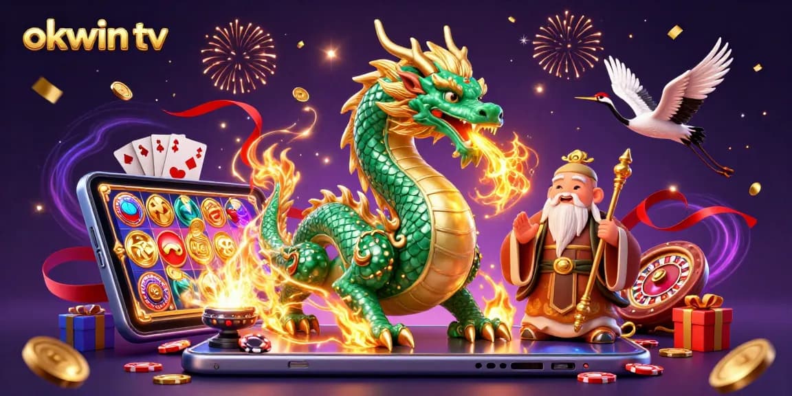 Engage with okwin tv's thrilling casino experience featuring epic 3D characters and lively gaming elements.