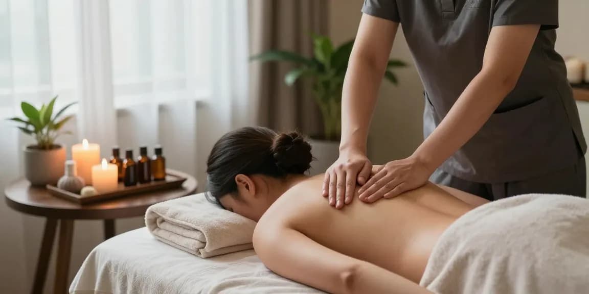 Experience 하남출장마사지 with a professional therapist in a tranquil spa setting.