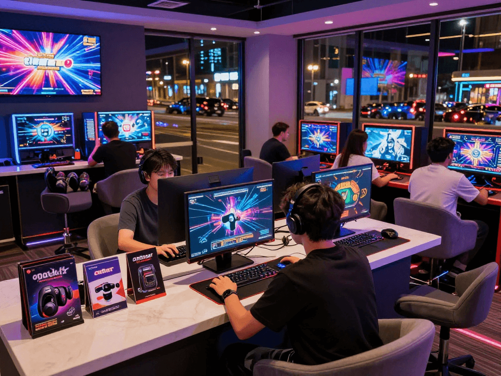 Dynamic gambling lounge scene with friends enjoying oxbet gaming.