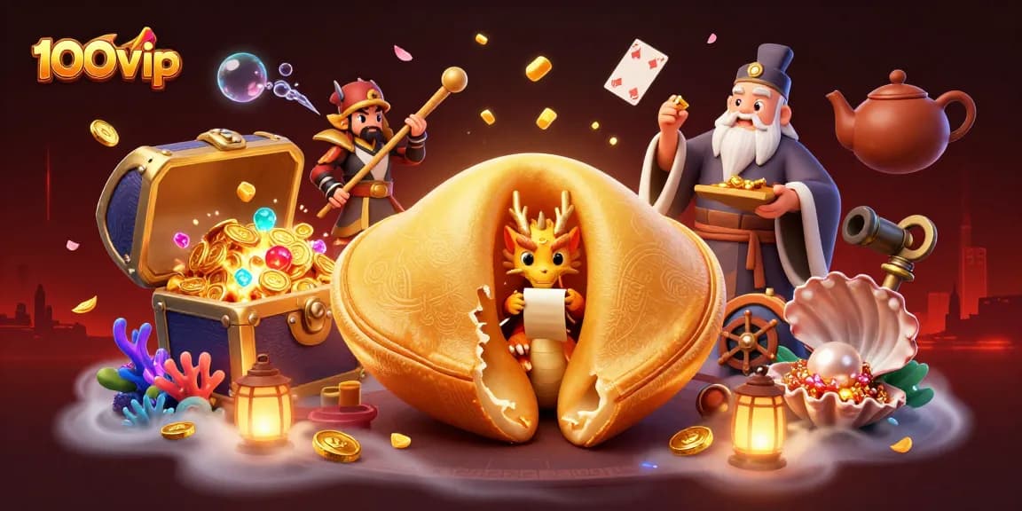Experience the excitement of 100vip in a dynamic 3D casino adventure with fortune-themed characters.