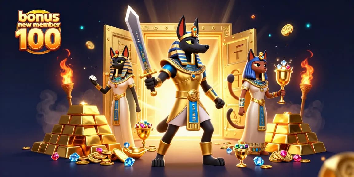 Experience thrilling rewards with the bonus new member 100 in this captivating casino scene.
