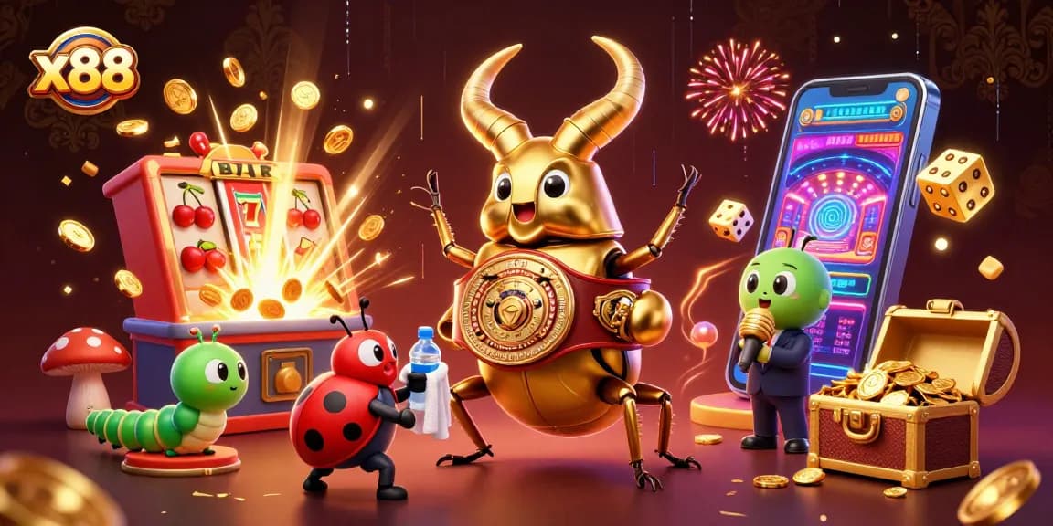 x88 players enjoying the thrilling jackpot explosion with colorful symbols and dynamic casino action