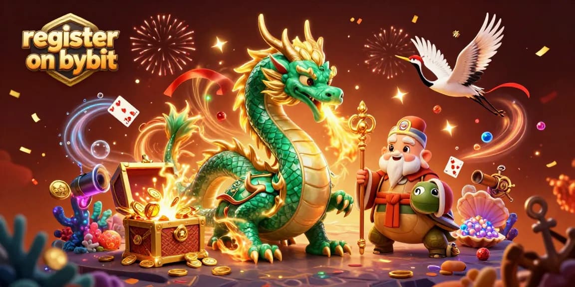 Register on Bybit effectively with this vibrant 3D illustration showcasing crypto action.