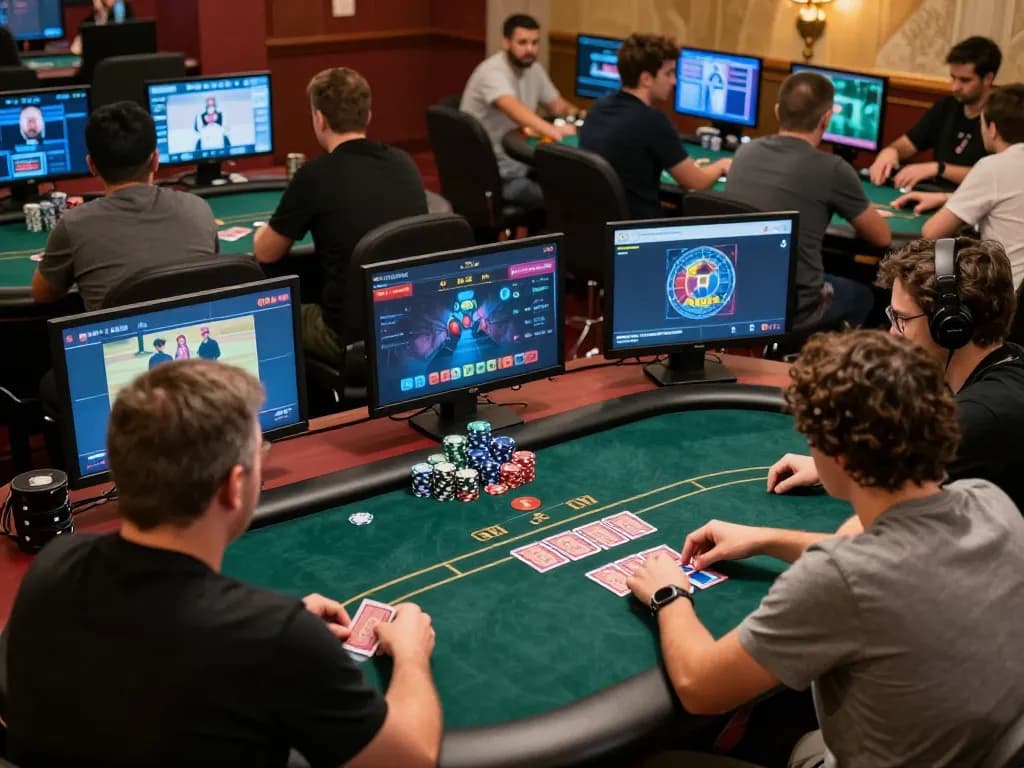 KADAL 778 players engaging in intense online poker gameplay, showcasing competitive betting strategies.