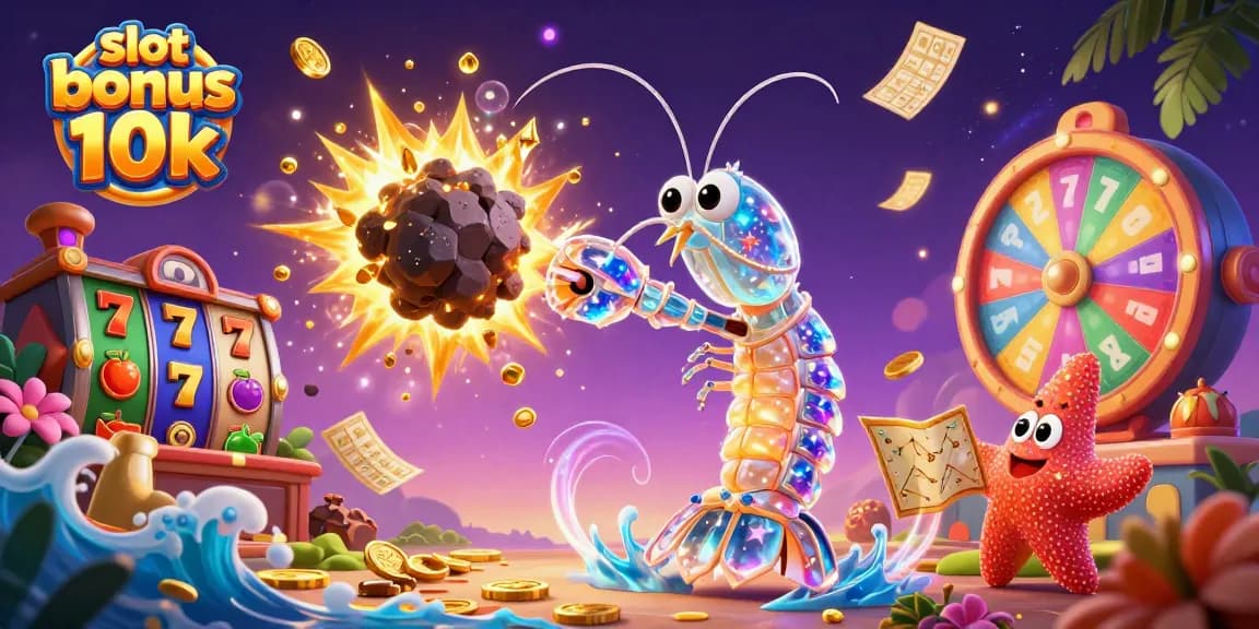 Experience thrilling wins with slot bonus 10k in this dynamic 3D casino scene.