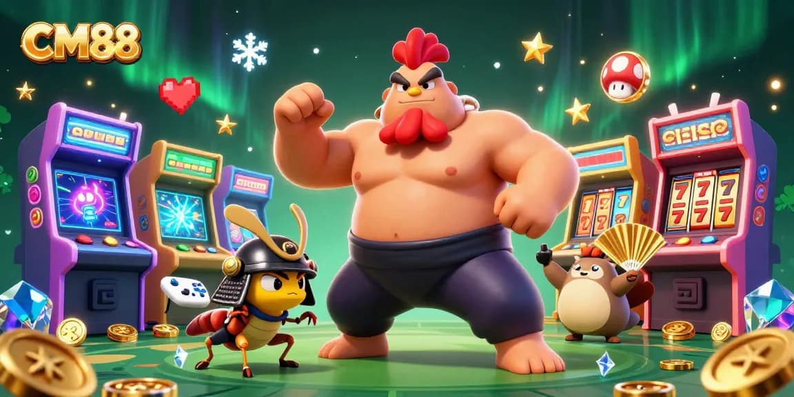 CM88 immersive casino scene featuring vibrant characters and engaging game elements