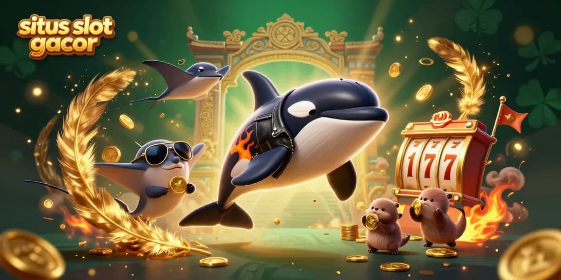 Engage in exciting gameplay with situs slot gacor, featuring a vibrant scene of characters celebrating wins in a casino setting.