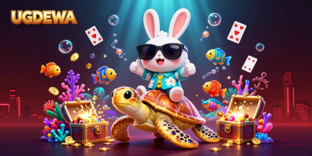 Play and win at UGDEWA with an engaging vibrant underwater casino adventure.