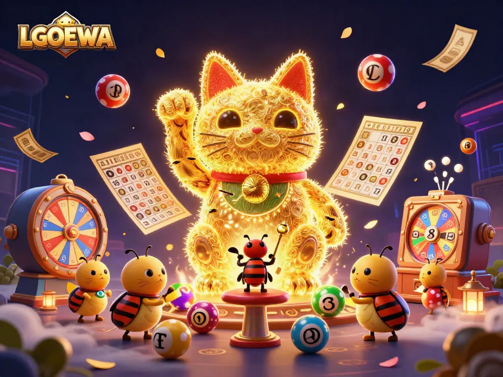 Experience vibrant lottery action with LGODEWA where golden fireflies celebrate winning moments.