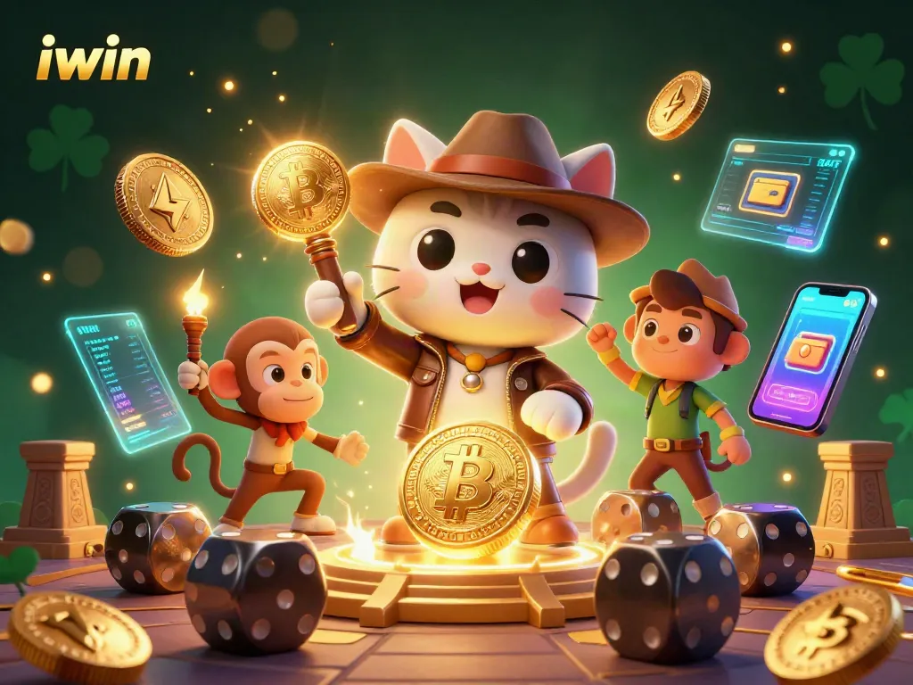 Experience iwin's thrilling casino adventure with the archaeologist cat and monkey companion.