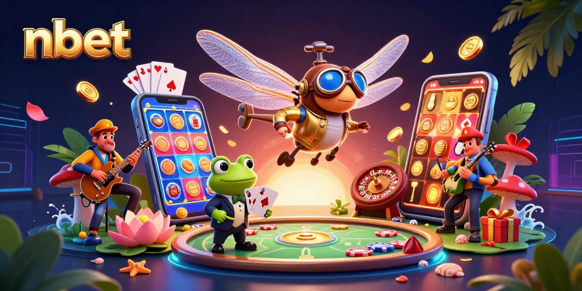 Experience nbet's thrilling gaming world with vibrant characters and dynamic casino elements.