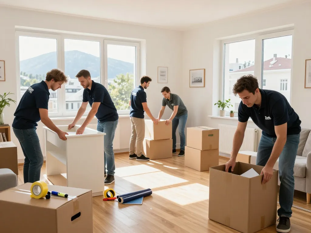 Professionelle Entrümpelung Wien, die effizient eine Wohnung in Wien organisiert und entrümpelt.