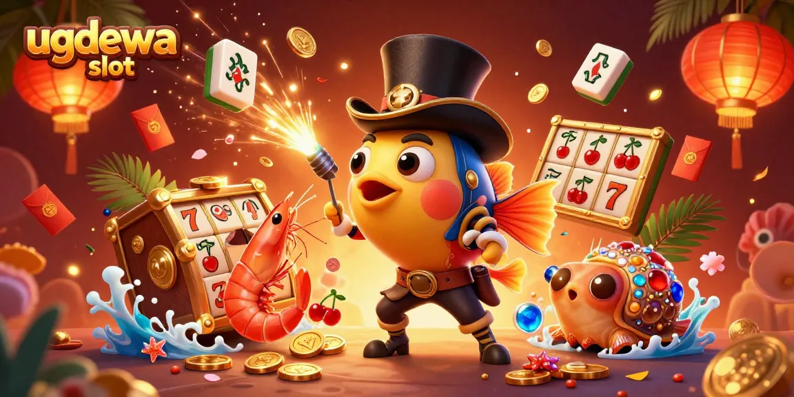Engage with the exciting ugdewa slot game featuring animated characters captivating golden coins.