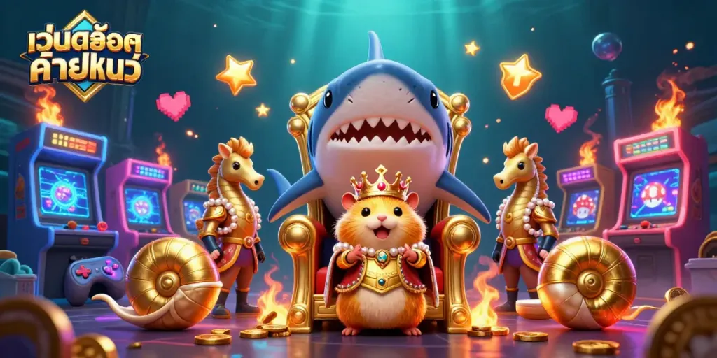 สัญลักษณ์การเล่นเกมสล็อต เว็บสล็อตเว็บตรง ค่ายใหญ่ กับแฮมสเตอร์ทองและการ์ดทะเล