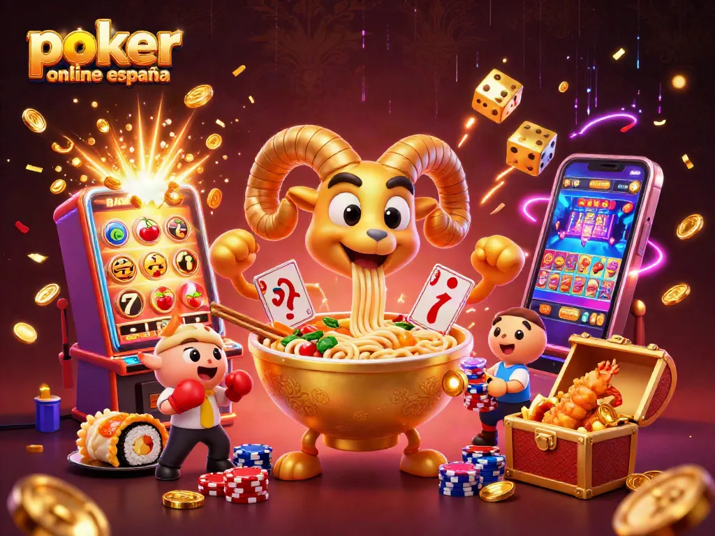 Juega al póker online en España con emocionantes torneos y promociones en una escena vibrante y colorida