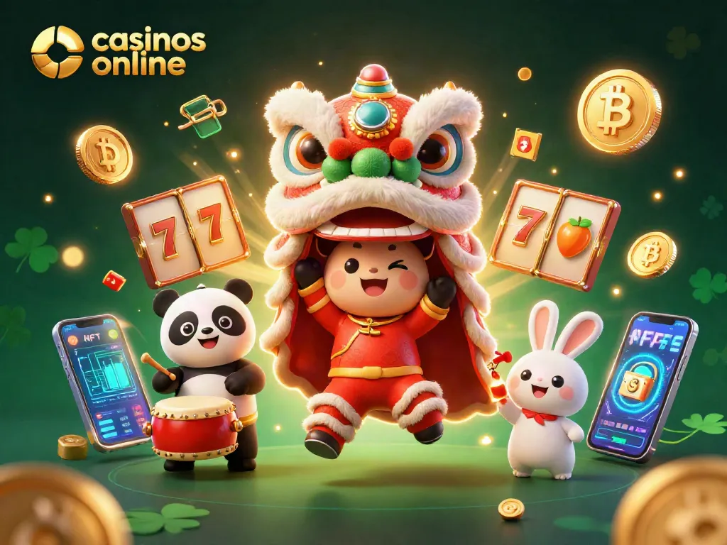 Gana en casinos online con un festín de símbolos y personajes animados.
