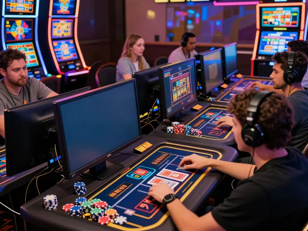 Engaging online gaming experience showcasing players enjoying diverse games at https://da88z.net/ in a vibrant casino atmosphere.