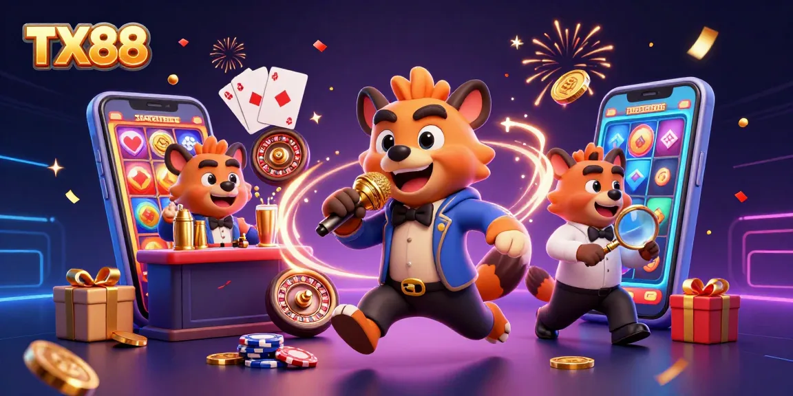TX88 hyenas perform comedy while celebrating slots and gaming excitement