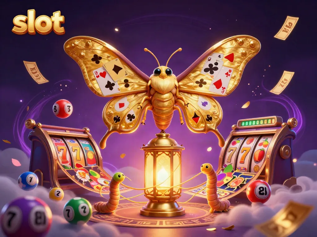 Spin the exciting slot scene featuring vibrant reels, colorful lottery balls, and an enchanting atmosphere