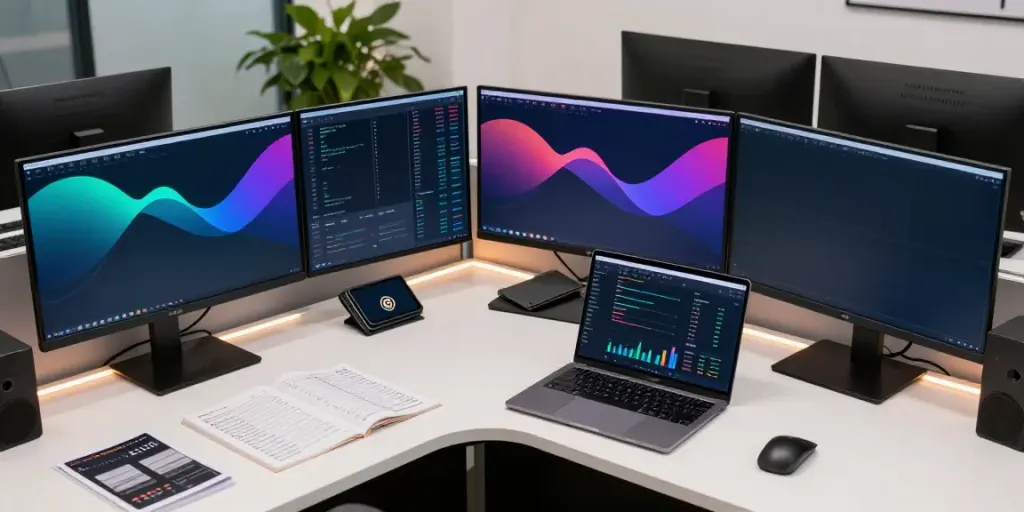 Durov2 Hold verification in a modern cryptocurrency trading workspace with multiple monitors displaying blockchain data and DeFi insights.