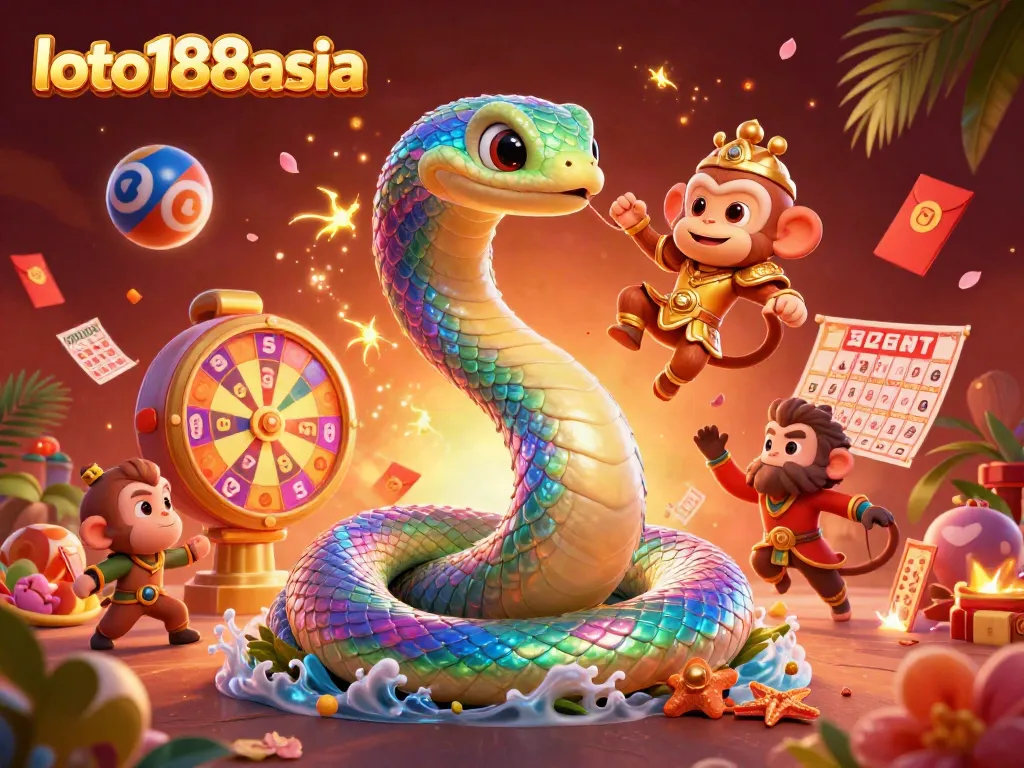 Experience thrilling lottery action with loto188asia's vibrant graphics and captivating characters.