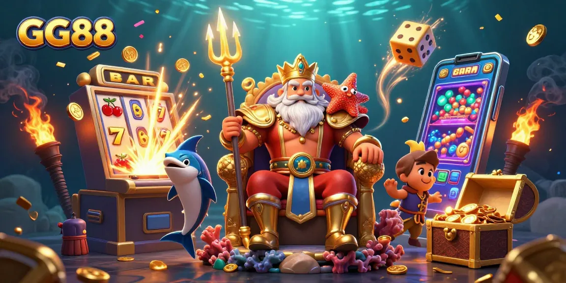 Experience the excitement of GG88 online gaming with jackpot slots and vibrant casino elements.