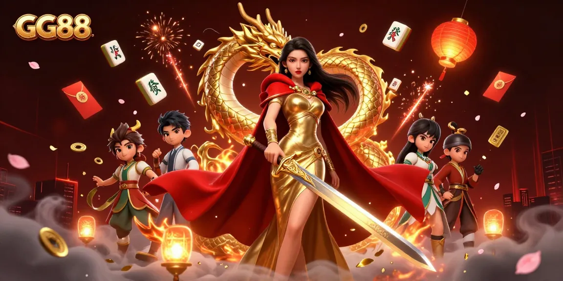 Play and win big at GG88 with this vibrant 3D illustration featuring games and excitement