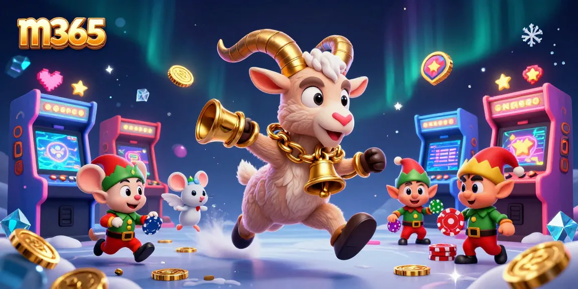 Engage in thrilling gameplay with m365 at a vibrant holiday-horror casino scene.