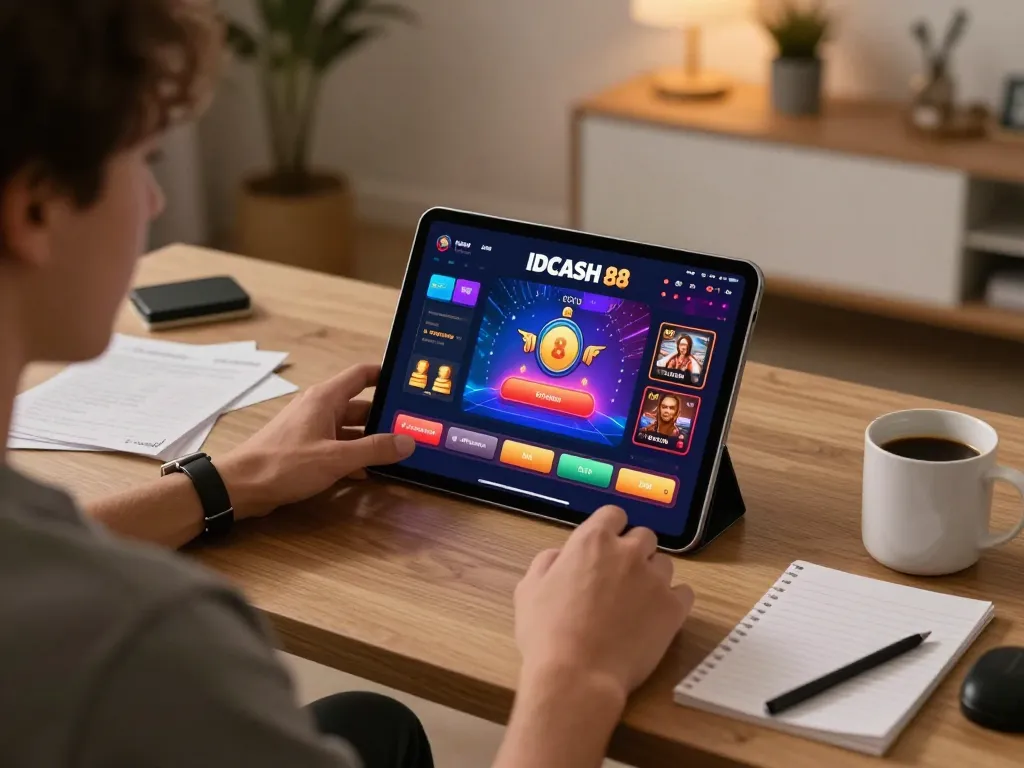 Engaging gameplay on IDCASH 88 mobile app showcasing vibrant casino interface.