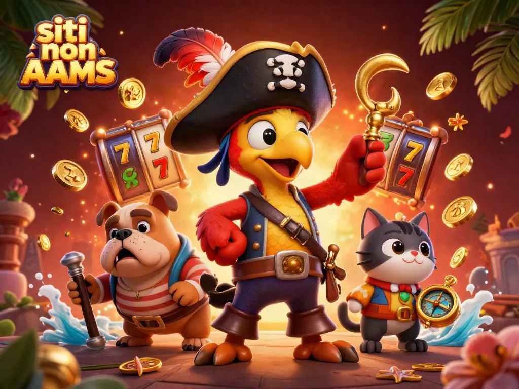 Slot e giochi nei siti non AAMS con personaggi e elementi colorati e vivaci.