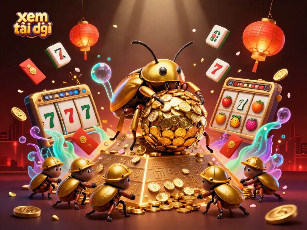 Experience dynamic gaming in action with xem tại đây showcasing an exciting golden beetle scene.
