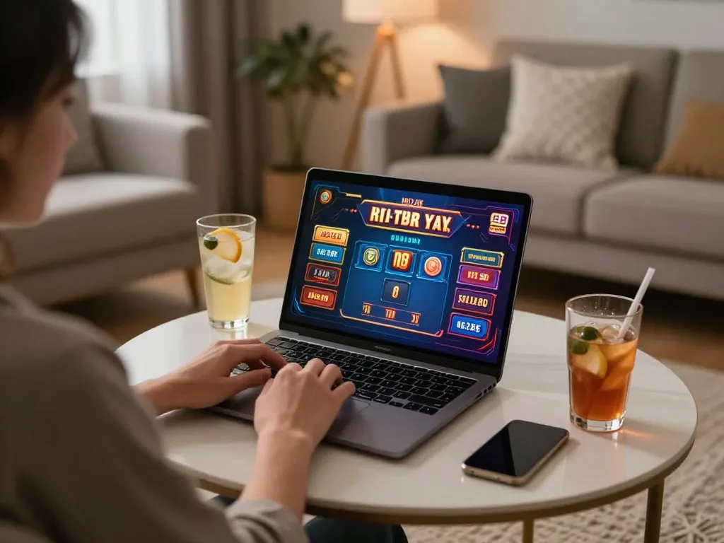 Join the excitement of casino gaming at abc8go with a cozy home setup featuring strategic online play.
